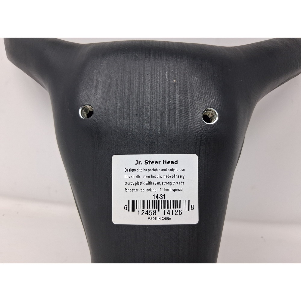Colorado Saddlery Jr Steer Head Roping Dummy Black Plastic 14-31 11in Horns. Y - Picture 7 of 11